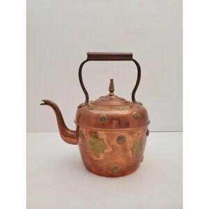 Vintage Copper Teapot with Handle, Antique Copper Kettle/Teapot -Rustic